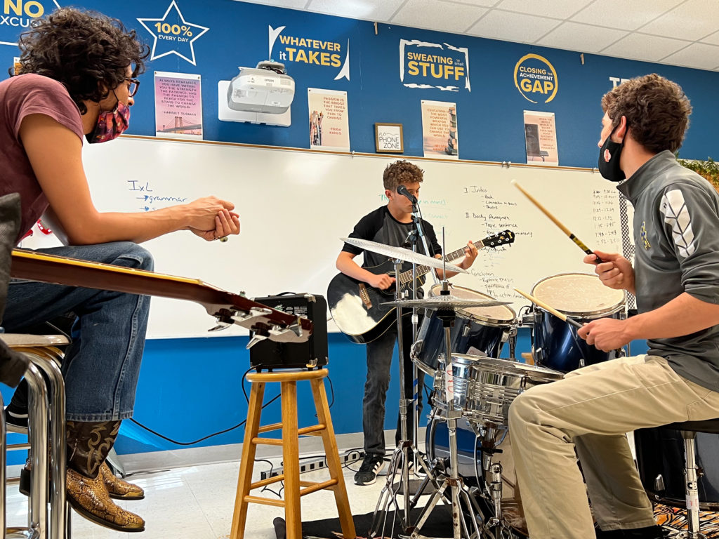 Patrick teaching Band Performance Level 2